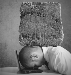 A person finds stress in places he looks for it